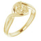 14K Yellow 5.2mm Round Ring Mounting