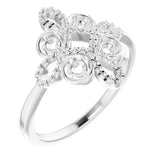 Platinum Clover Ring Mounting