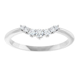 14K White Gold 1/8 CTW Natural Diamond Contour Band