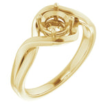 14K Yellow 5.5mm Round Ring Mounting