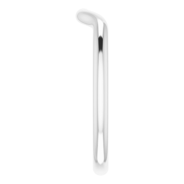 14K White Gold Band for 5.8 mm Round Ring