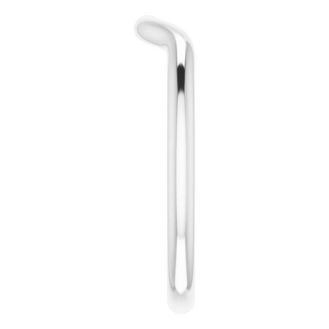 10K White Gold Band for 6.5mm Round Ring