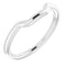 14K White Gold Band for 5mm Square Ring