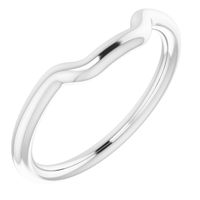 14K White Gold Band for 5mm Square Ring