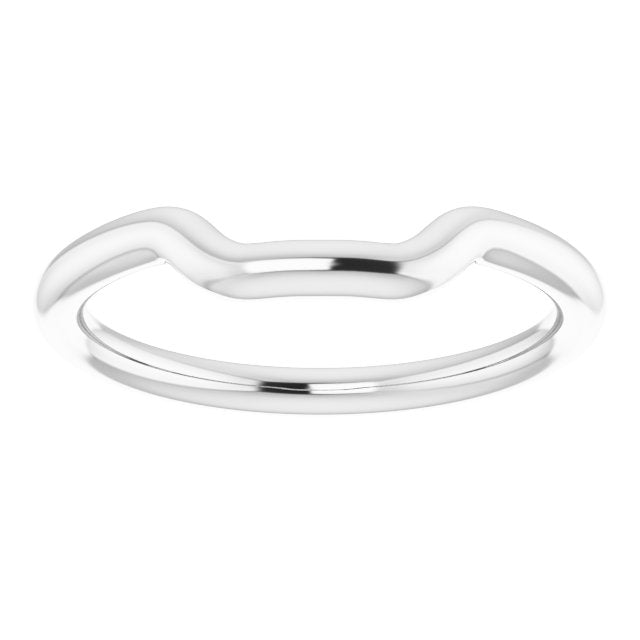 14K White Gold Band for 5mm Square Ring