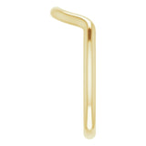 18K Yellow Gold Band for 16x12 mm Oval Ring