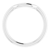 14K White Gold Band for 5mm Square Ring