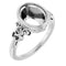 Palladium 10x8 mm Oval Ring Mounting