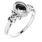 Palladium 7x5 mm Oval Ring Mounting
