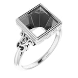 Palladium 9mm Square Ring Mounting