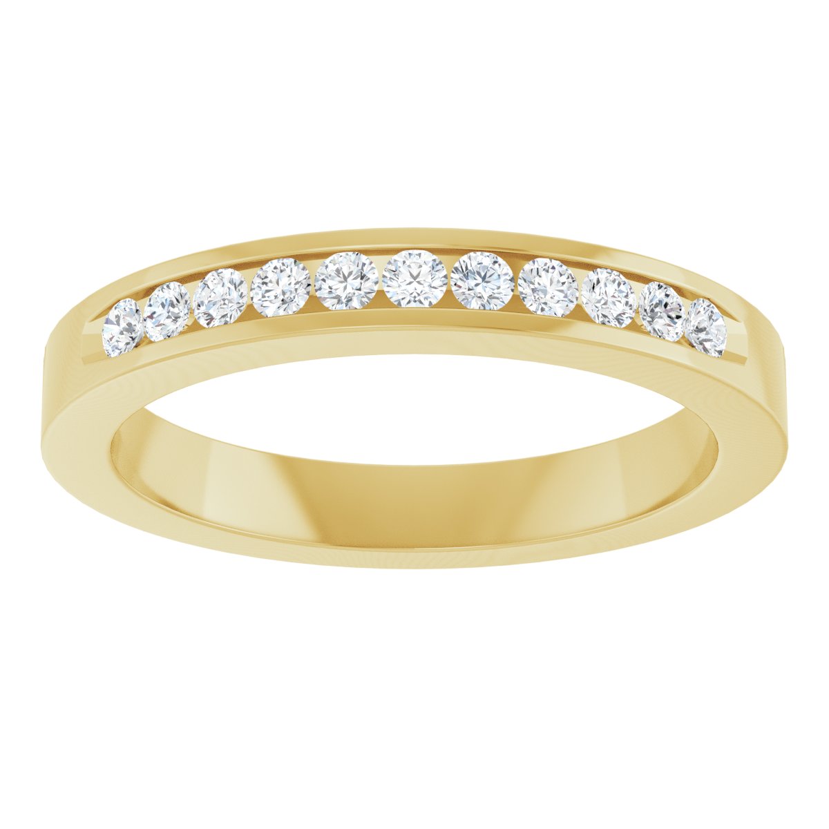 14K Yellow Gold 1/4 CTW Natural Diamond Anniversary Band Size 7