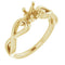 18K Yellow 4.8mm Round Ring Mounting