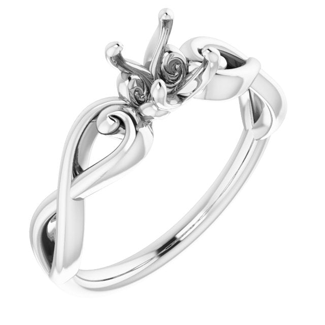 Continuum Sterling Silver 5.5 mm Round Ring Mounting