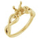 18K Yellow 6.5mm Round Ring Mounting