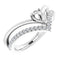 Platinum 1/6 CTW Natural Diamond Semi-Set Negative Space Ring