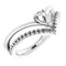 Sterling Silver Accented Negative Space Ring Mounting