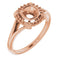 18K Rose 5mm Cushion Ring Mounting