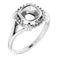 10K White 6mm Cushion Ring Mounting