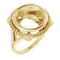 18K Yellow 12mm Round Ring Mounting