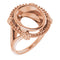 18K Rose 12x10 mm Oval Ring Mounting