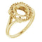 14K Yellow 8x6 mm Oval Ring Mounting