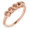 14K Rose Five-Stone Bezel Set Ring Mounting
