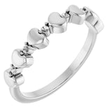 Platinum Accented Stackable Heart Ring Mounting