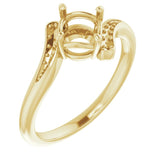 18K Yellow 6mm Round Ring Mounting