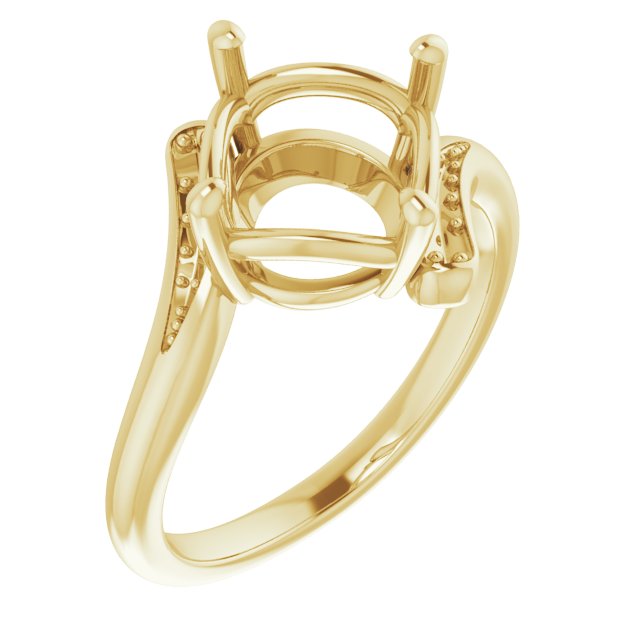 14K Yellow 9.4mm Round Ring Mounting