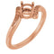 18K Rose 5.2mm Round Ring Mounting