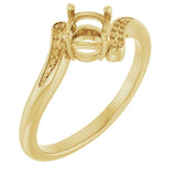 18K Yellow 5.2mm Round Ring Mounting
