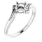 Sterling Silver 4.8mm Round Ring Mounting