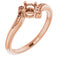 14K Rose 4.1mm Round Ring Mounting