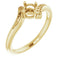 18K Yellow 4.4mm Round Ring Mounting