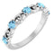 Sterling Silver Natural Aquamarine Stackable Ring