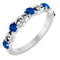 Platinum Lab-Grown Blue Sapphire Stackable Ring