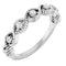 Platinum Natural White Sapphire Stackable Ring