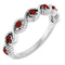 Sterling Silver Natural Mozambique Garnet Stackable Ring