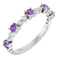 Sterling Silver Natural Amethyst & 1/6 CTW Natural Diamond Ring