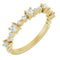 14K Yellow Natural White Sapphire & 1/6 CTW Natural Diamond Ring