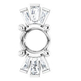 Sterling Silver 6mm Round 1/6 CTW Natural Diamond Semi-Set Pendant