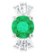Platinum Natural Emerald & 1/6 CTW Natural Diamond Pendant