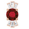 14K Rose Natural Mozambique Garnet & 1/6 CTW Natural Diamond Pendant