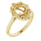 14K Yellow 7.4mm Round Ring Mounting