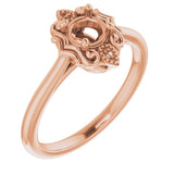 14K Rose 4.8mm Round Ring Mounting