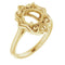 18K Yellow 8.2mm Round Ring Mounting