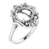 Continuum Sterling Silver 10mm Round Ring Mounting