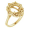 10K Yellow 10 mm Round Ring Mounting