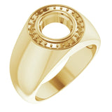 14K Yellow 8mm Round Ring Mounting