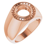 14K Rose 8.2mm Round Ring Mounting